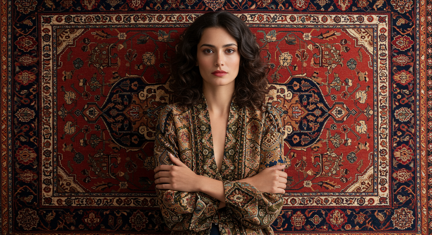 فرش آبستره رنگارنگ برای اتاق خواب - Abstract luxury modern rug in vivid natural color shades